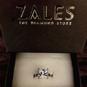 3 Carat Princess Cut Lab Simulated Diamond Solitaire Engagement Ring